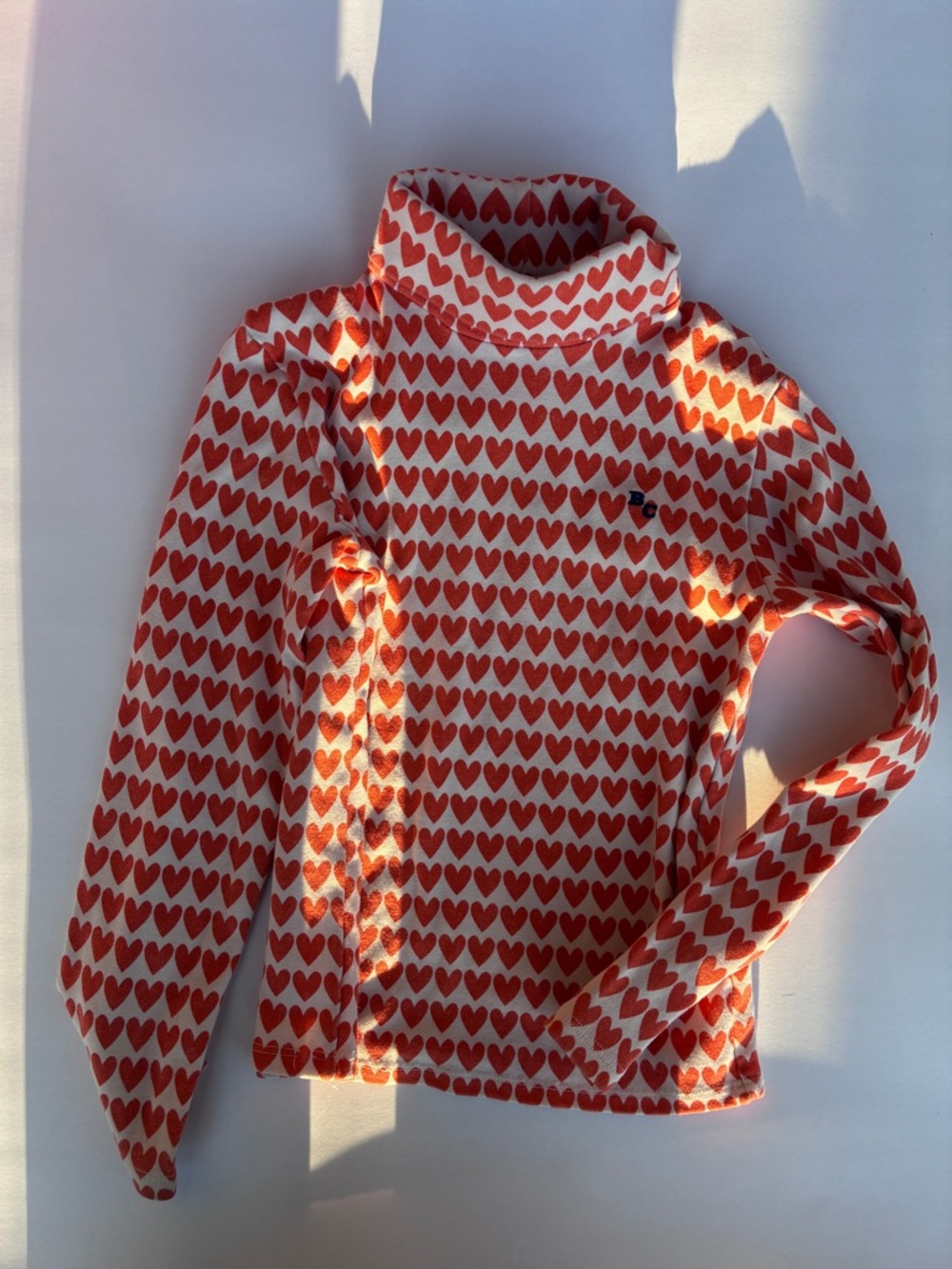 VGUC Bobo Choses Heart-Print Turtleneck 4/5y